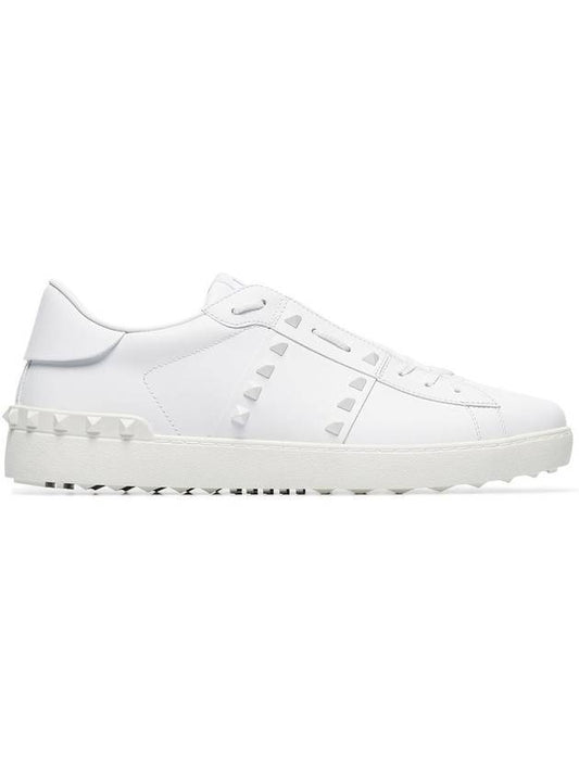 Rockstud Untitled Low-Top Sneakers White - VALENTINO - BALAAN 1