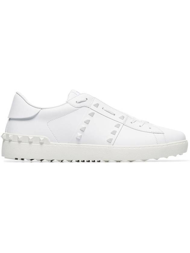 Rockstud Untitled Low-Top Sneakers White - VALENTINO - BALAAN 1