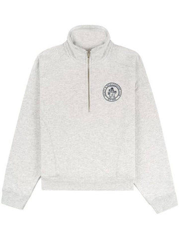 Monaco Quarter Zipper Sweatshirt Heather Grey - SPORTY & RICH - BALAAN 1