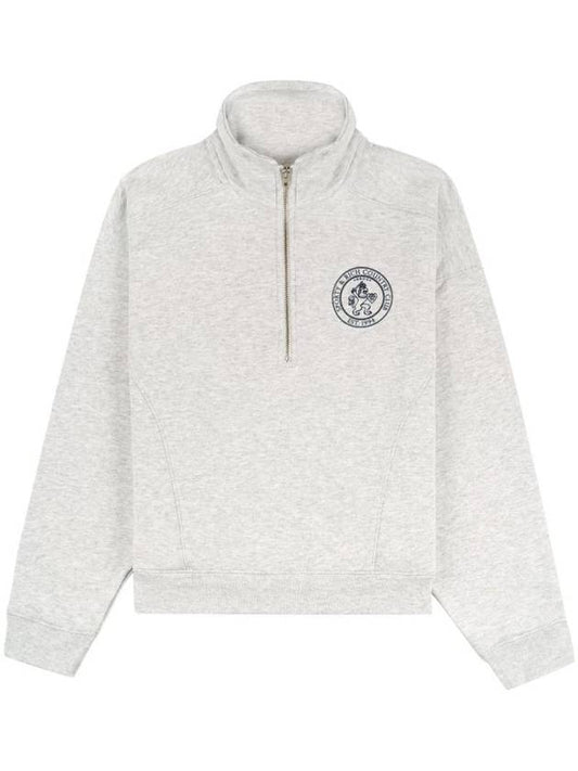 Monaco Quarter Zipper Sweatshirt Heather Grey - SPORTY & RICH - BALAAN 1