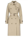 Kensington Heritage Cotton Trench Double Coat Beige - BURBERRY - BALAAN 2