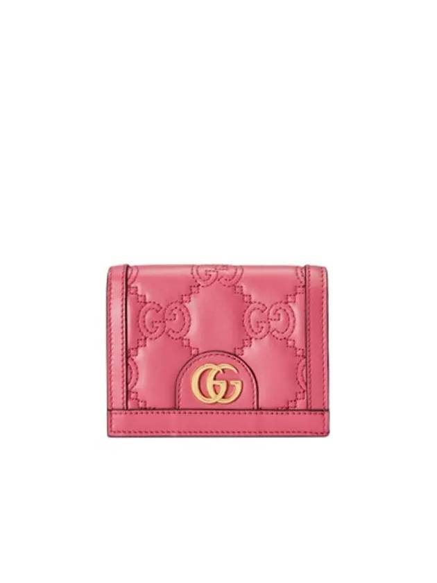 GG Materasse leather card wallet pink - GUCCI - BALAAN 3