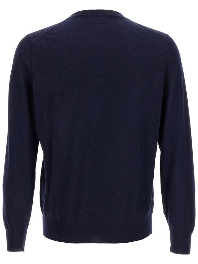 Wool Cashmere Knit Top Navy - BRUNELLO CUCINELLI - BALAAN 3