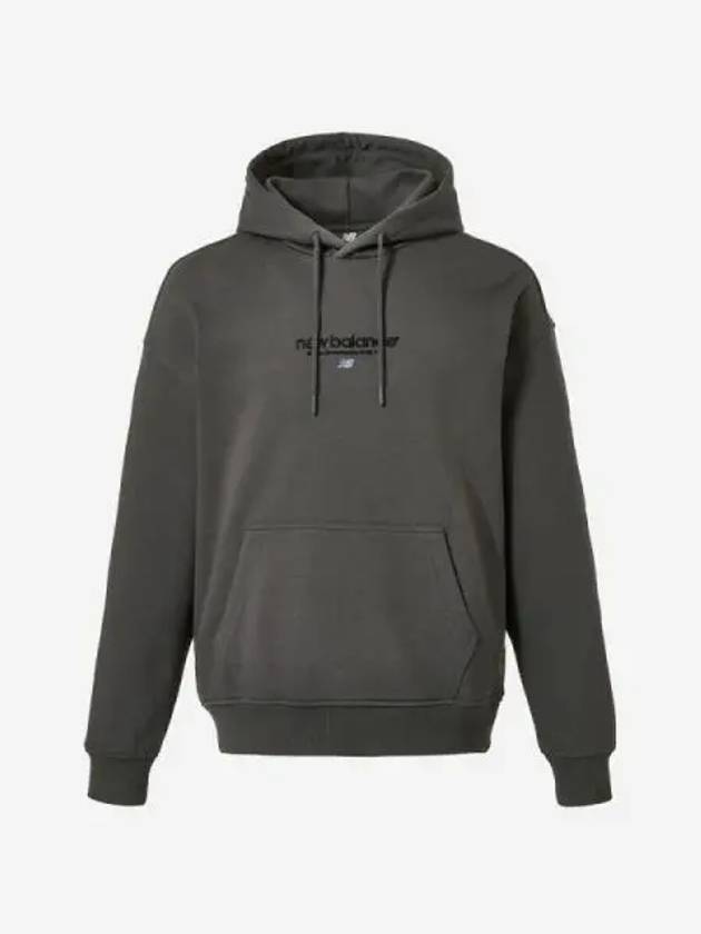 UNI ESS Lettering Hoodie 60 Charcoal - NEW BALANCE - BALAAN 1