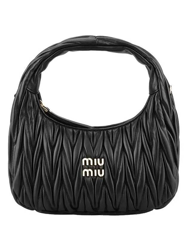 Wander Materasse Nappa Leather Shoulder Bag Black - MIU MIU - BALAAN 2