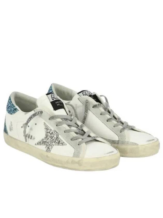 Glitter Star Low Top Sneakers Blue White - GOLDEN GOOSE - BALAAN 2