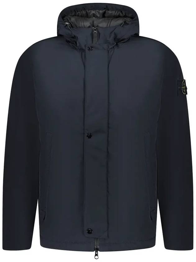 Techno Fabric Hooded Jacket Navy - STONE ISLAND - BALAAN 2