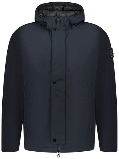 Techno Fabric Hooded Jacket Navy - STONE ISLAND - BALAAN 2