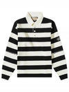 Men's Striped Cotton Polo Shirt Ivory Black - GUCCI - BALAAN 2