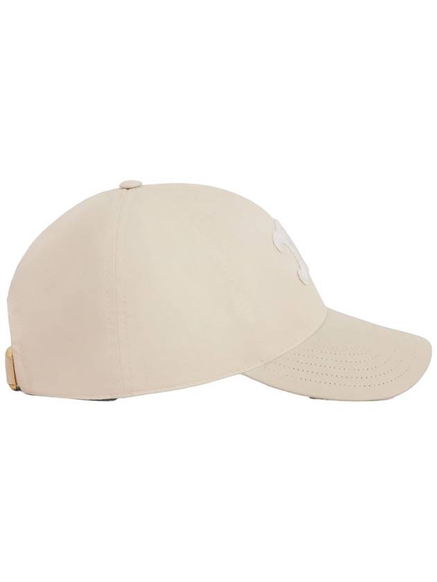 Triomphe Cotton Ball Cap Vanilla - CELINE - BALAAN 4