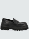 Metal Logo Tag Leather Loafers Black - DOLCE&GABBANA - BALAAN 1