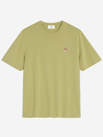 Fox Head Patch Classic Short Sleeve T-Shirt Green - MAISON KITSUNE - BALAAN 1