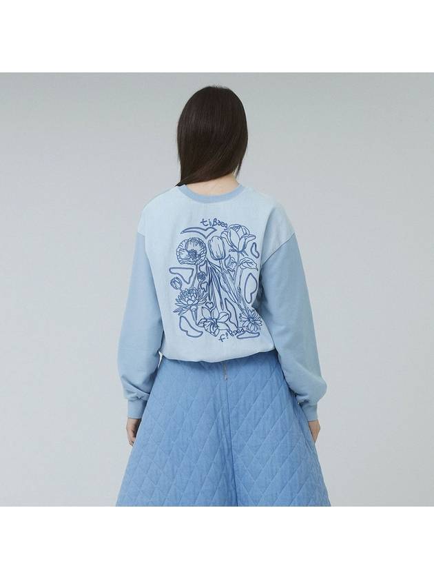 FLOWER SWEATSHIRTS BL sweatshirt blue - TIBAEG - BALAAN 3