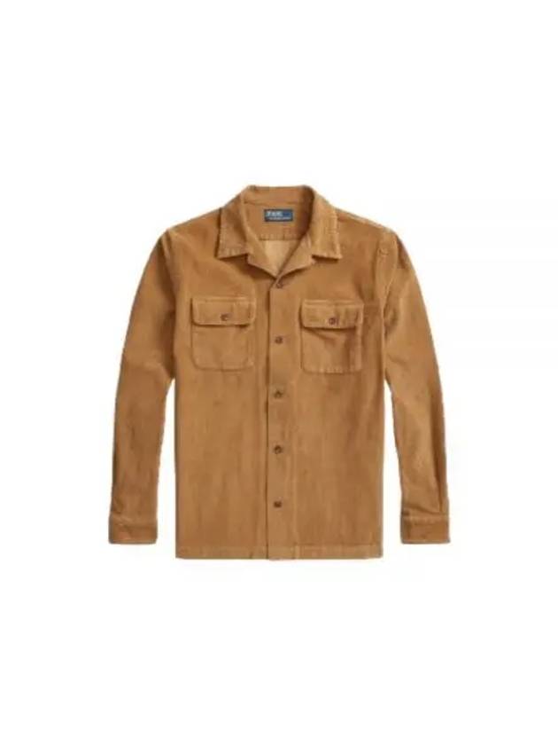 Corduroy Cotton Shirt Camel - POLO RALPH LAUREN - BALAAN 2