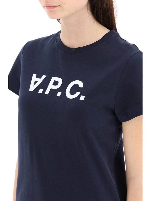 VPC Logo Organic Cotton Short Sleeve T-Shirt Navy - A.P.C. - BALAAN 5