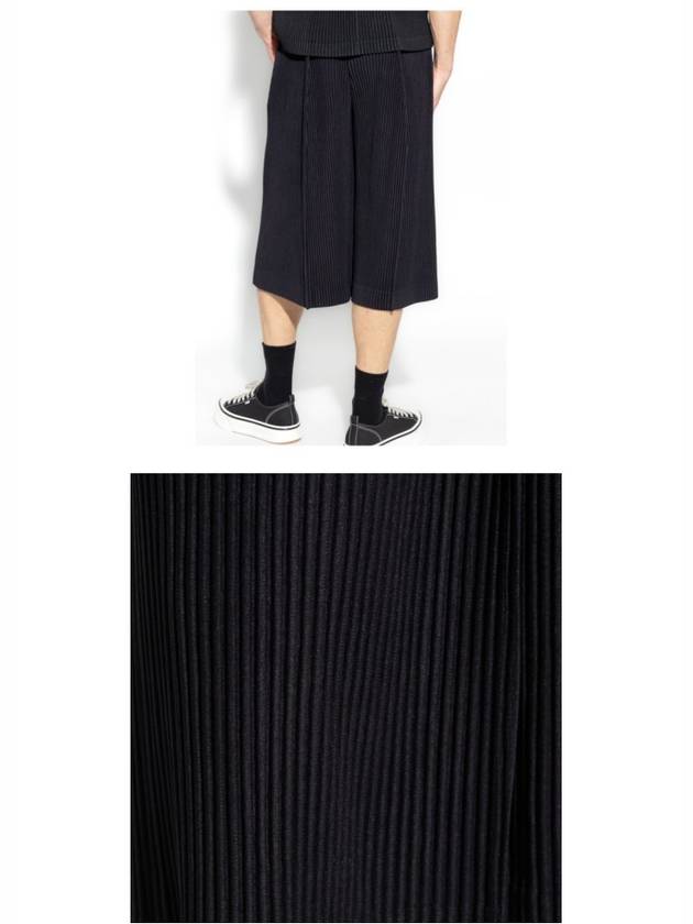 Pleated Cropped Wide Pants Dark Navy - ISSEY MIYAKE - BALAAN 6