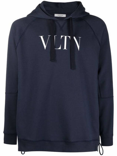 VLTN Cotton Hoodie Navy - VALENTINO - BALAAN 1