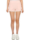 Women's Embroidered Logo Cotton Shorts Baby Pink - SPORTY & RICH - BALAAN 2
