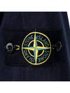 Men's Garment Dyed Malfile Zip Up Hoodie Navy - STONE ISLAND - BALAAN 7