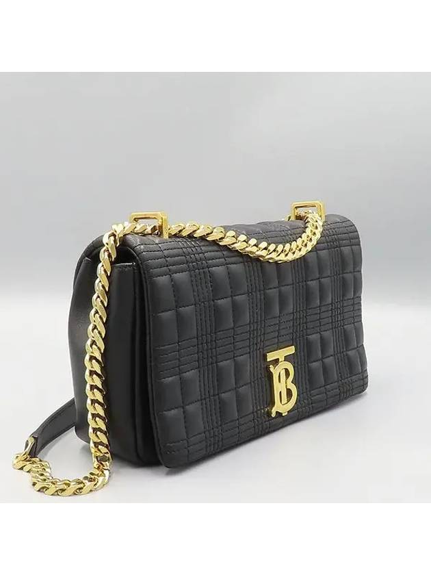 8021492 Black quilted leather LOLA gold plated TB logo small chain cross bag - BURBERRY - BALAAN 3