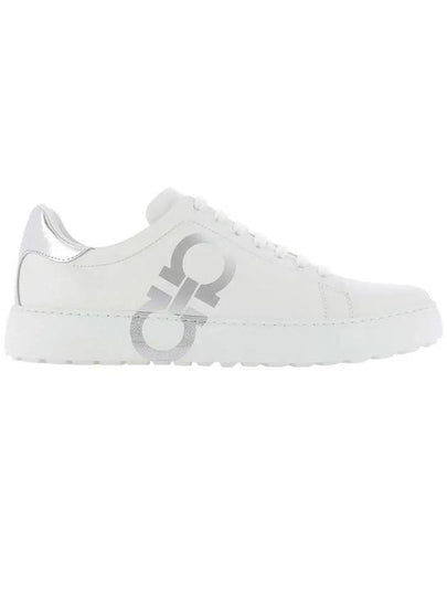 NUMBER Double Gancini Sneakers White 0747634 - SALVATORE FERRAGAMO - BALAAN 2