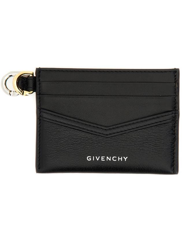 Voyou Leather Card Wallet Black - GIVENCHY - BALAAN 3