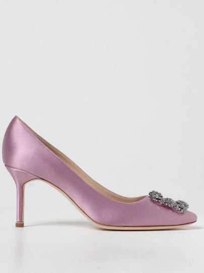 Women s Hangisi Satin Zwell Buckle Pumps Purple 70mm 9XX 0662 0056 510 - MANOLO BLAHNIK - BALAAN 2