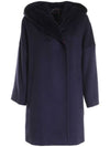 FABIAN wool hooded coat navy 60161813 - MAX MARA - BALAAN 4