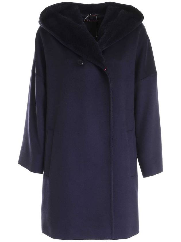 FABIAN wool hooded coat navy 60161813 - MAX MARA - BALAAN 4