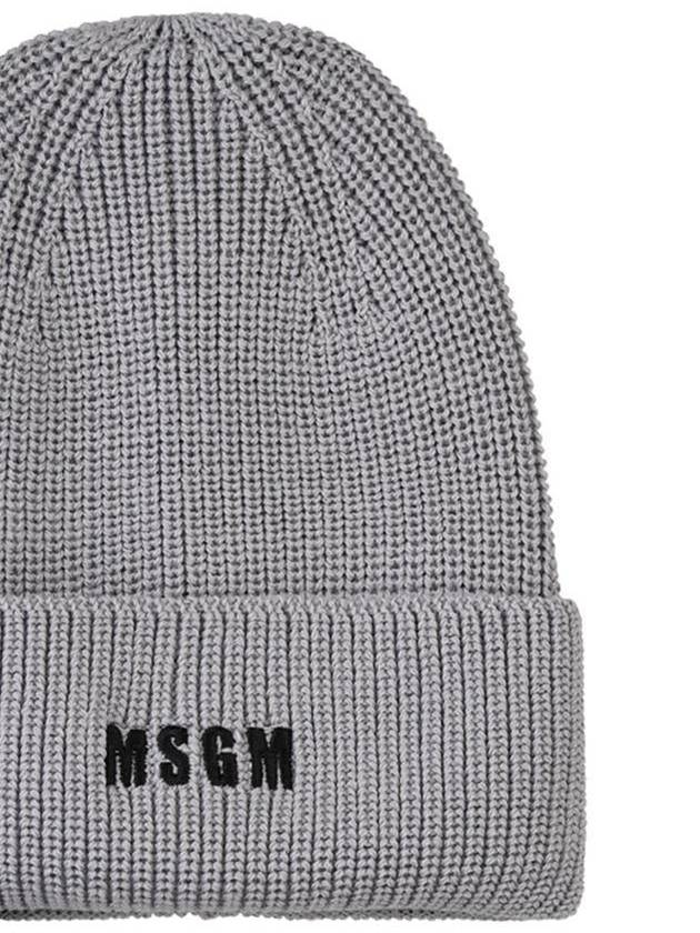 Mini Embroidered Logo Beanie Grey - MSGM - BALAAN 4