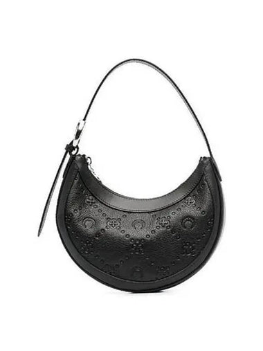 Marine Serre Women s Moonogram Eclipse Shoulder Bag Black B039SS23W LEALE007 - MARINE SERRE - BALAAN 1