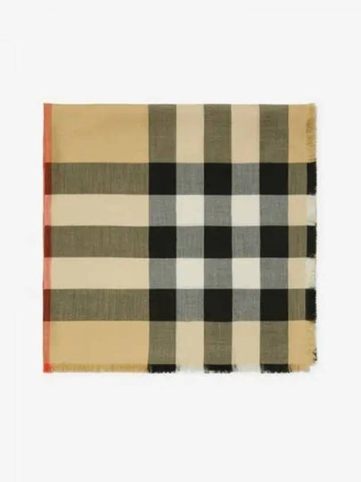 House Check Cashmere Blend Scarf Beige - BURBERRY - BALAAN 2