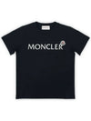 Kids lettering logo wappen short sleeve navy 8C00003 89AFV 778 8 10A - MONCLER - BALAAN 3