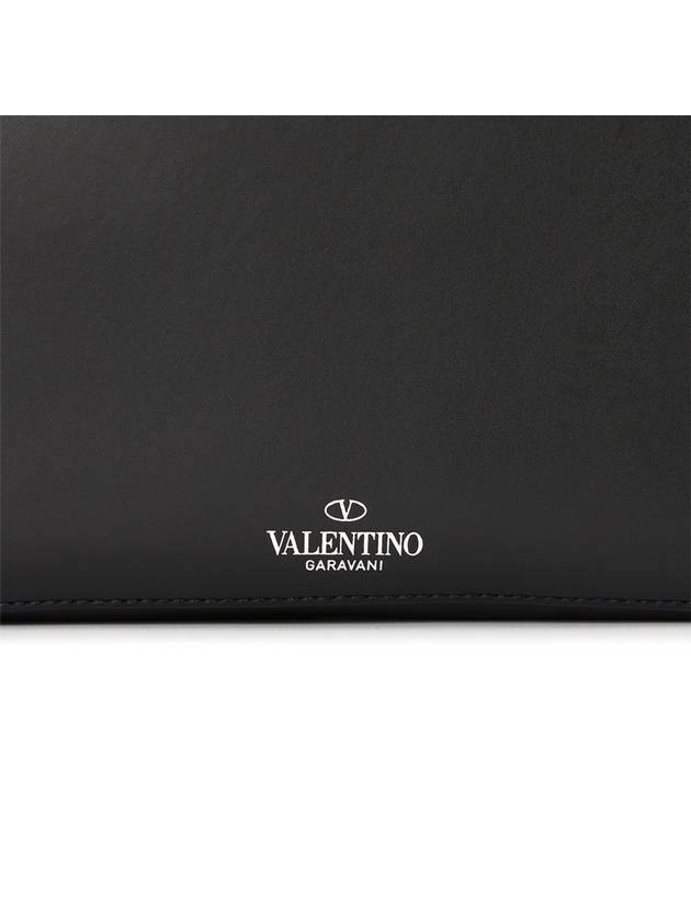 VLTN Logo Leather Cross Bag Black - VALENTINO - BALAAN 10