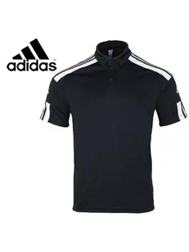 Squadra 21 Short Sleeve Polo Shirt Black - ADIDAS - BALAAN 3