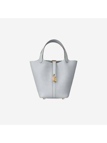 Picotin Lock 18 Tote Bag Blue Pale - HERMES - BALAAN 1