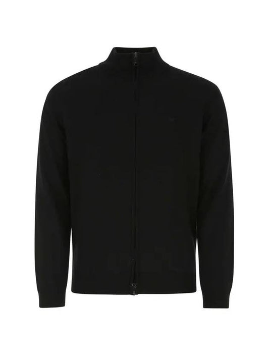 Embroidery Logo Cardigan Black - EMPORIO ARMANI - BALAAN 1