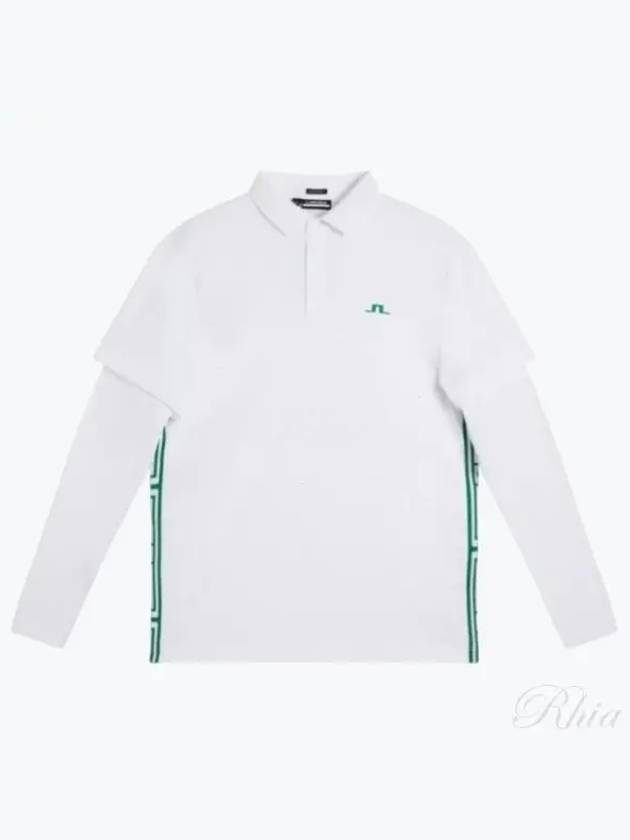 Men's Liam Regular Fit Long Sleeve PK Shirt White - J.LINDEBERG - BALAAN 2