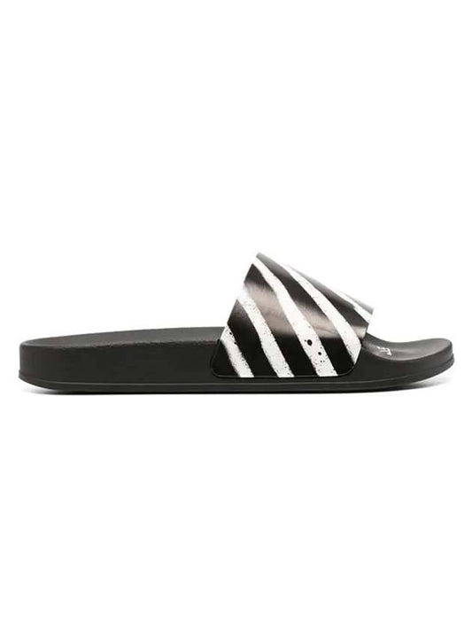 zebra print slippers black - OFF WHITE - BALAAN 1