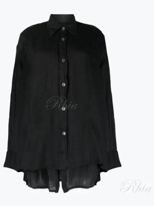 23 BACKLESS LINER SHIRT Black Gauze RA AMI e W2232BLB backless liner shirt - OUR LEGACY - BALAAN 2