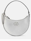 V Logo Chain Leather Shoulder Bag Silver - VALENTINO - BALAAN 2