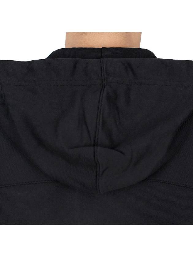 Regular Fit Cotton Zip-up Hoodie Black - STONE ISLAND - BALAAN 10