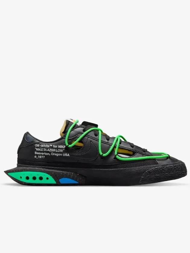 Off-White Blazer 77 Low Top Sneakers Black Green - NIKE - BALAAN 3