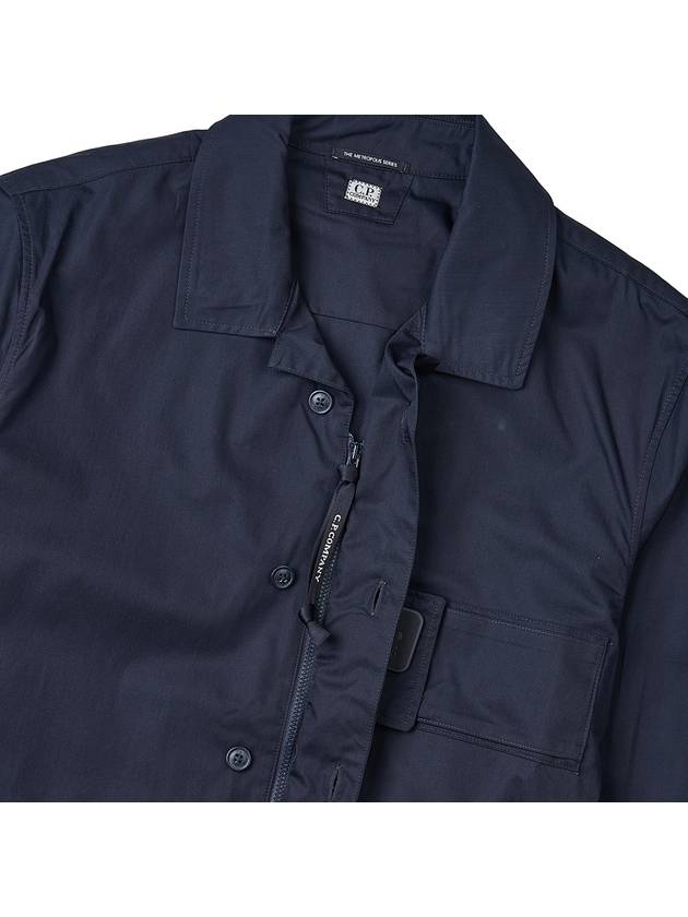 Metropolis Long Sleeve Shirt Navy - CP COMPANY - BALAAN 8