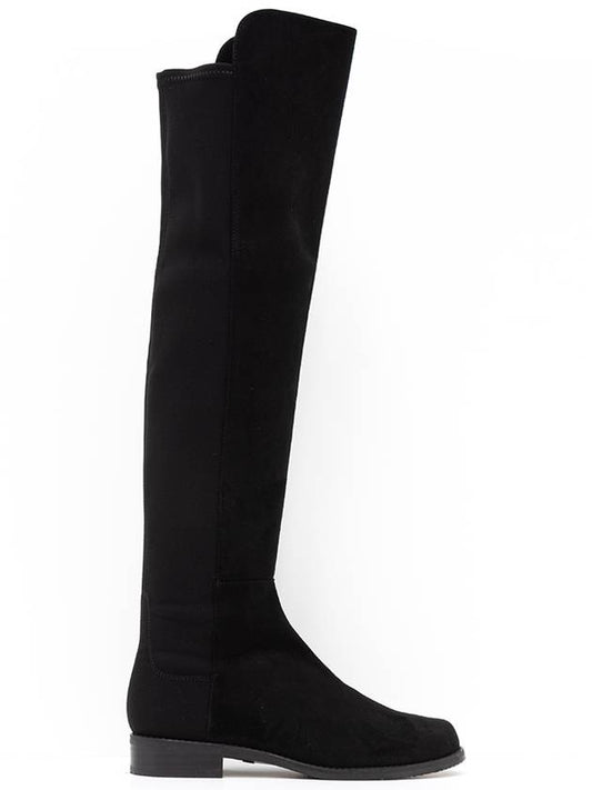 Women's Suede Leather 5050 Long Boots Black - STUART WEITZMAN - BALAAN 2