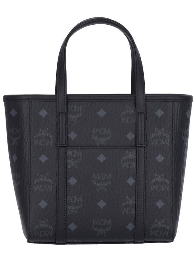 Aren Visetos Shopper Tote Bag Black - MCM - BALAAN 4