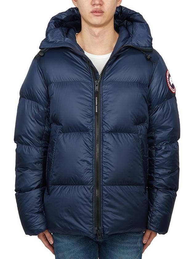 Men's Crofton Down Puffer Short Padding Atlantic Navy - CANADA GOOSE - BALAAN 3