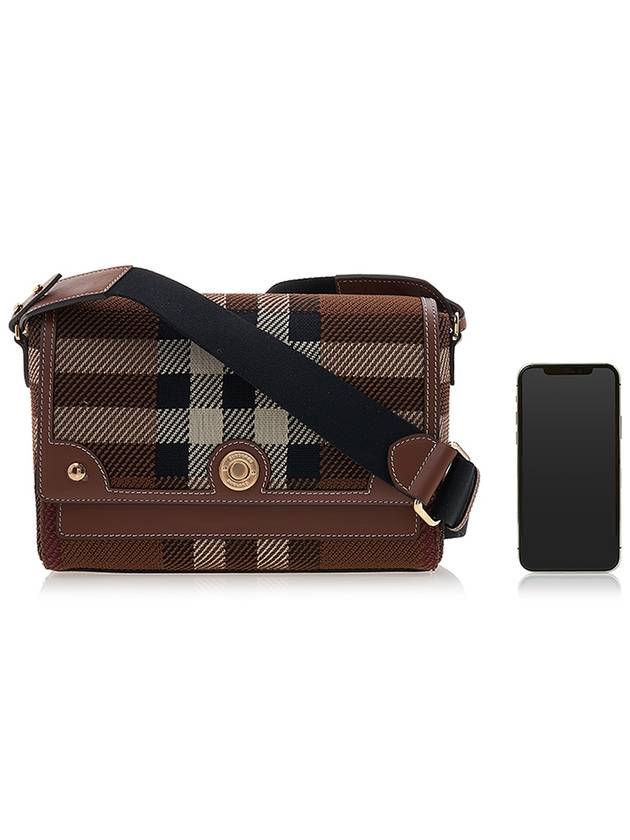 Knot Knit Check Pattern Shoulder Bag Brown - BURBERRY - BALAAN 7