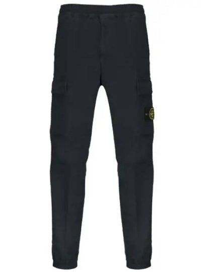 Stretch Cotton Cargo Straight Pants Navy - STONE ISLAND - BALAAN 2