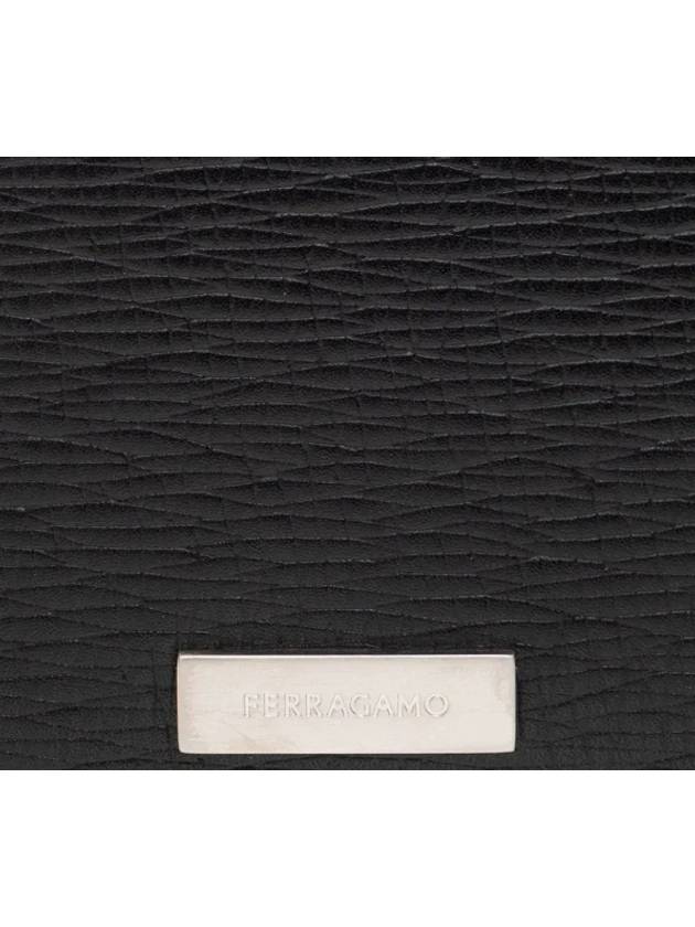 Dual Tone Half Wallet Black - SALVATORE FERRAGAMO - BALAAN 5